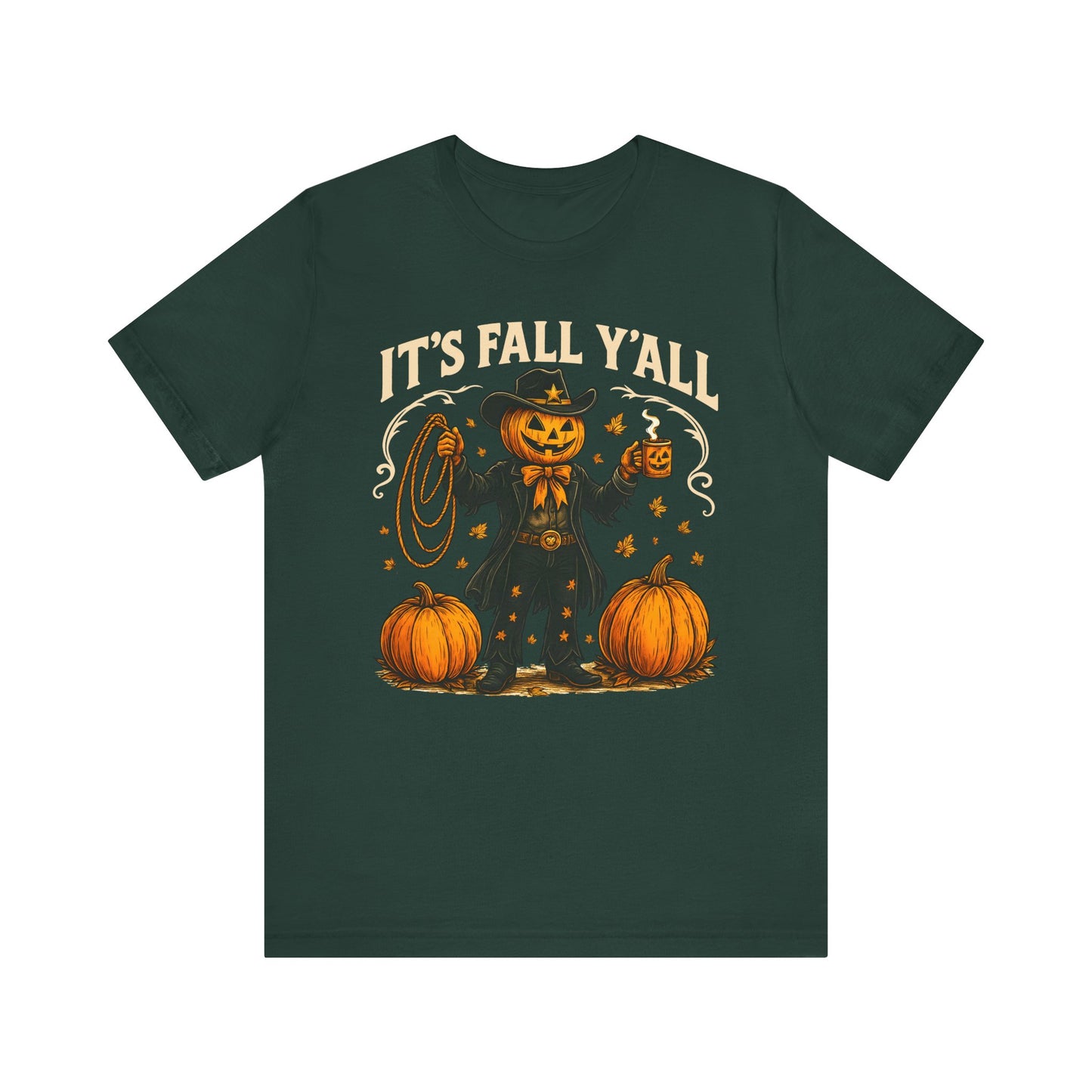 It’s Fall Y’all Shirt – Funny Pumpkin Cowboy Western Halloween Rodeo Tee