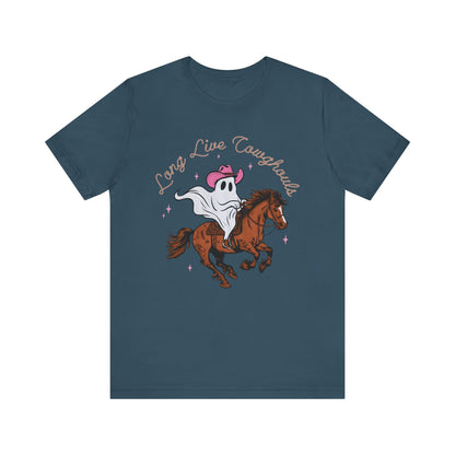 Long Live Cowghouls T-Shirt, Western Ghost Cowgirl Halloween Tee, Spooky Rodeo Shirt