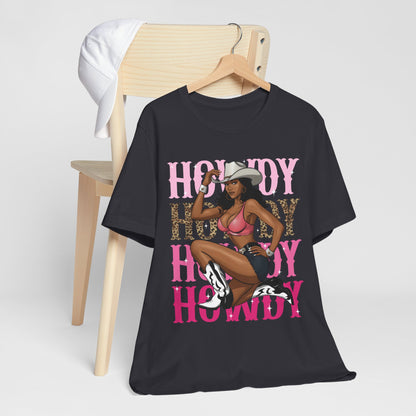 Howdy Black Cowgirl Shirt – Western Melanin Rodeo Queen Texas Tee