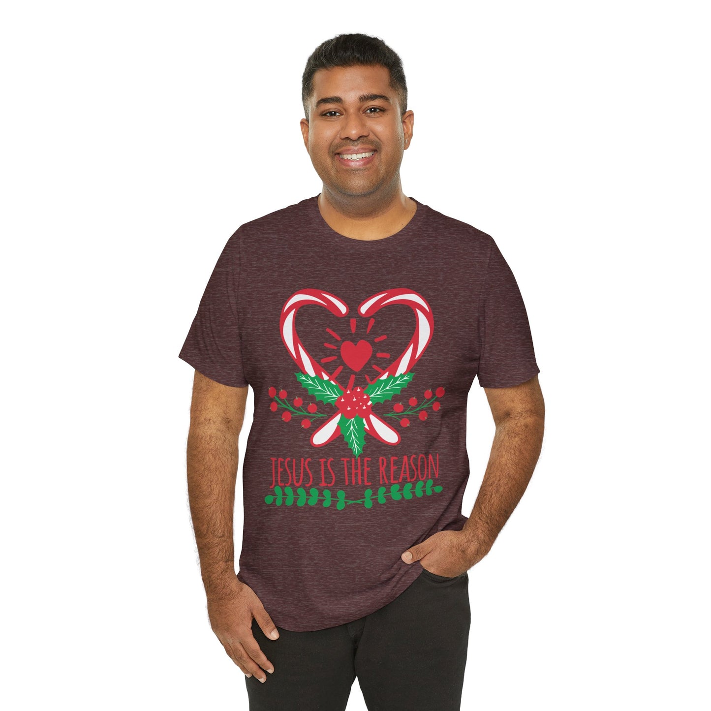Candy Cane Jesus Shirt – Christian Christmas Pajama Tee, Cute Holiday Faith Top
