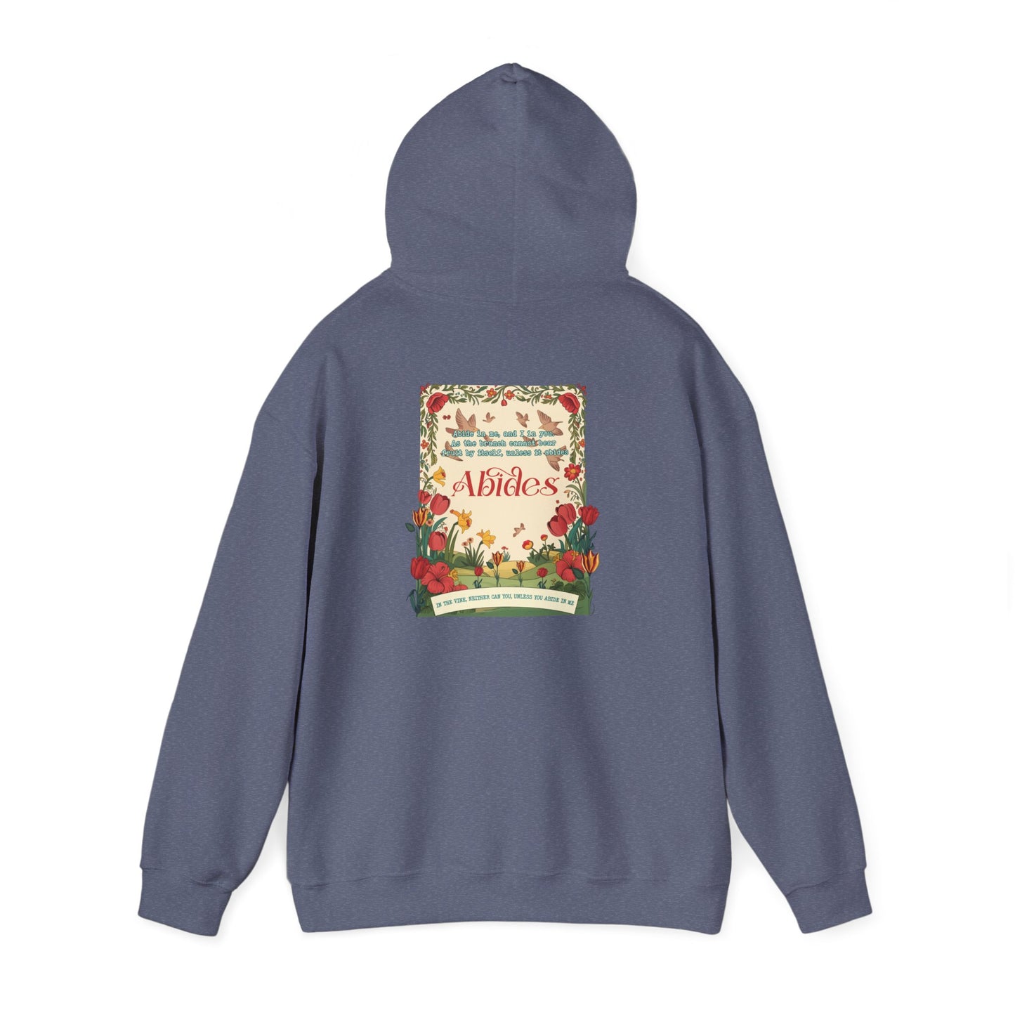 Abide in Me Hoodie – Faithful Blooms Bible Scripture Christian Pullover