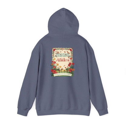 Abide in Me Hoodie – Faithful Blooms Bible Scripture Christian Pullover