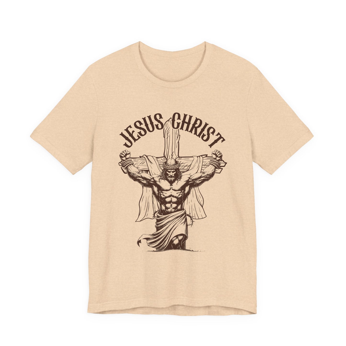 Jesus Christ Cross Faith Funny  Christian Workout Gym Retro T-Shirt