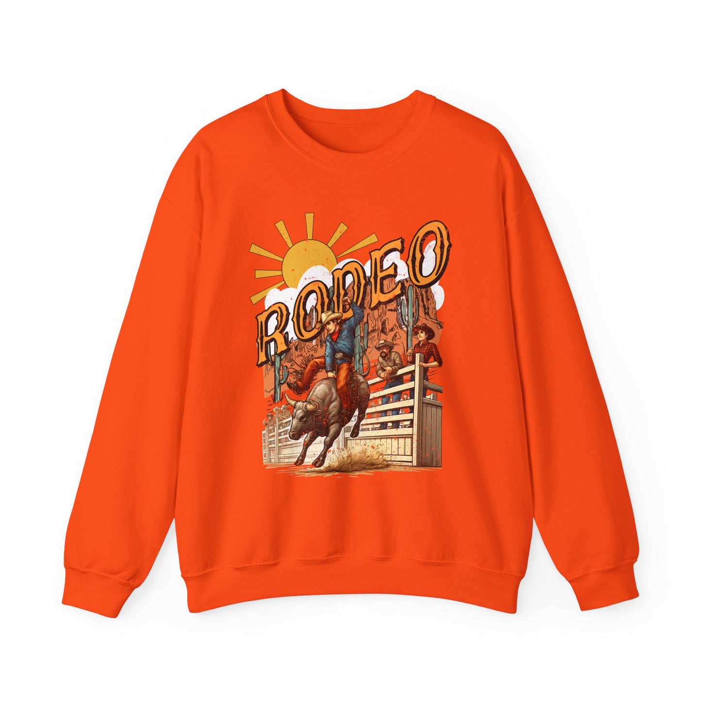 Rodeo Bull Rider Sweatshirt – Western Howdy Ranch Cowboys Bull Riding Pullover
