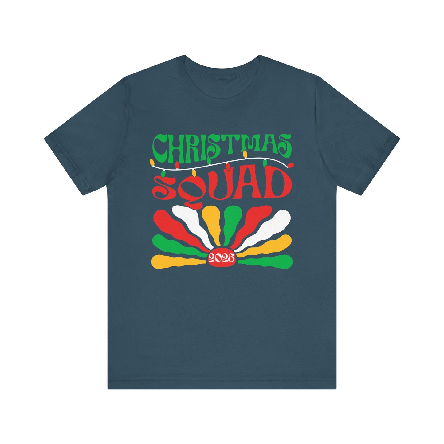 Christmas Squad 2025 Shirt – Retro Groovy Matching Holiday Group Tee