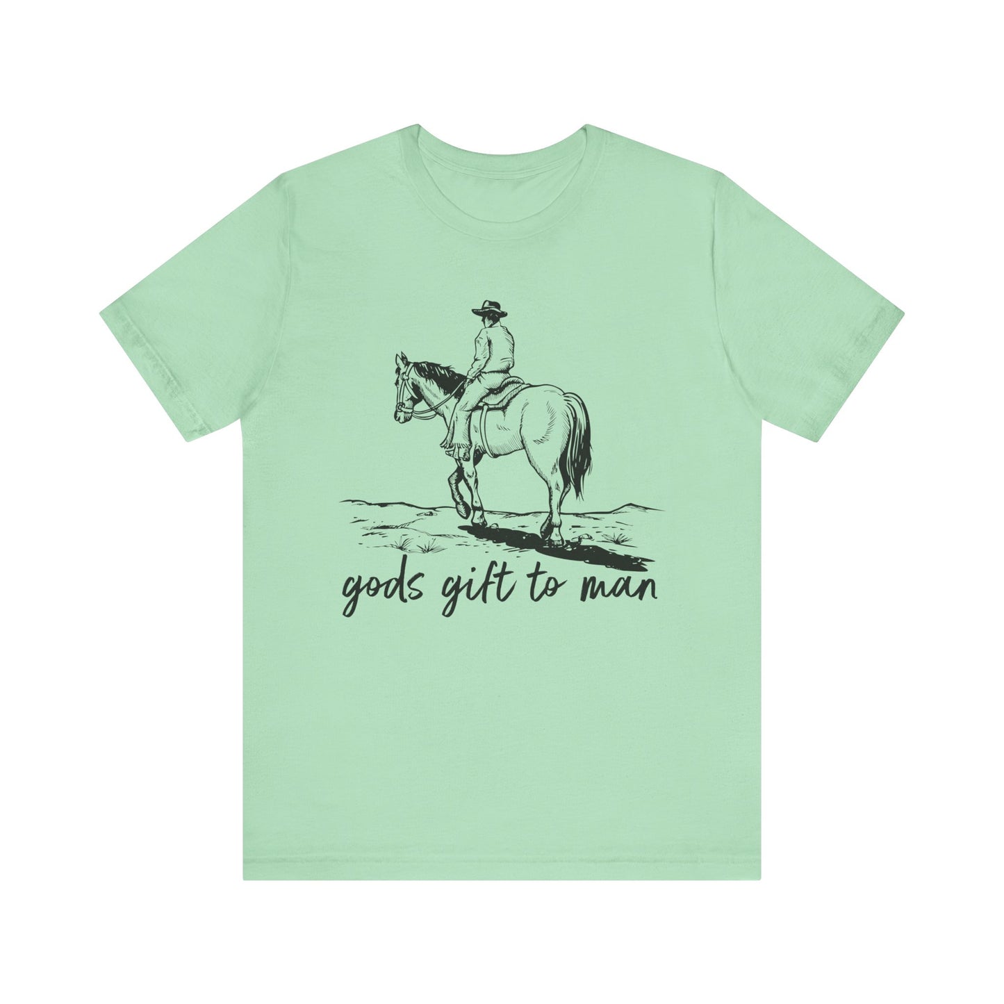 God’s Gift to Man Shirt – Cowboy Howdy Rodeo Christian Western Tee