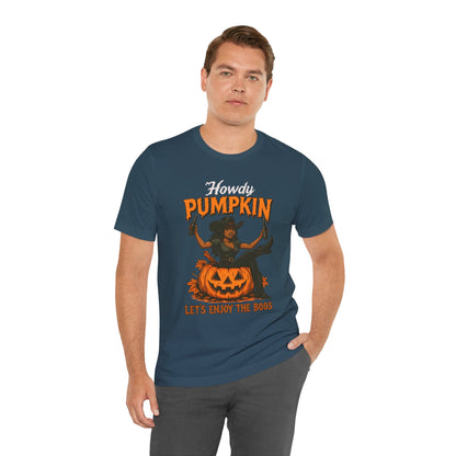 Howdy Pumpkin Shirt – Funny Black Cowgirl Western Halloween Tee