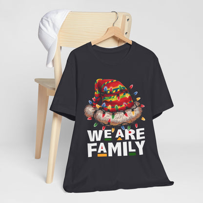 We Are Family Black Christmas Shirt – Afrocentric Matching Holiday Melanin Tee
