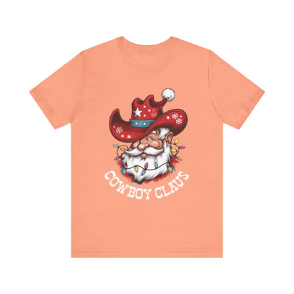 Cowboy Claus Shirt – Western Santa Hat Funny Cowboy Christmas Holiday Tee