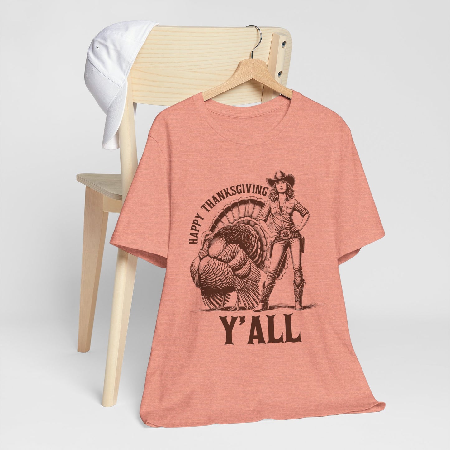 Happy Thanksgiving Y’all Shirt – Western Cowgirl Turkey Country Rodeo Tee