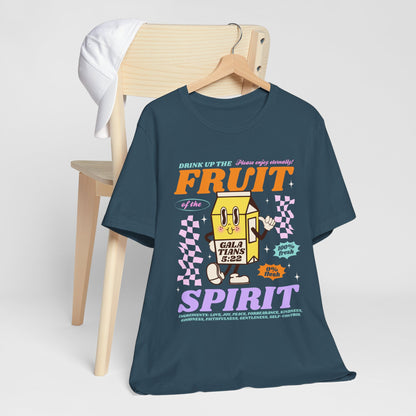 Christian Fruit Shirt – Drink Up Milk Bottle Faith Graphic Tee