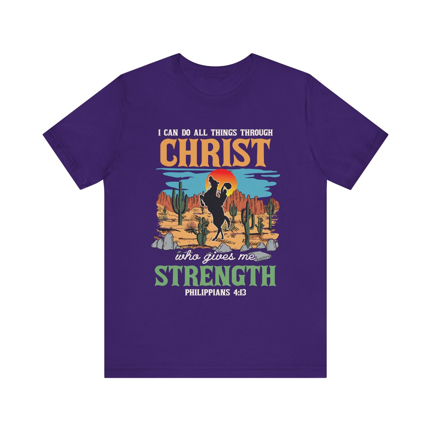 I Can Do All Things Through Christ Shirt – Western Rodeo Christian Tee
