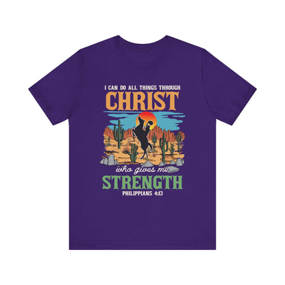 I Can Do All Things Through Christ Shirt – Western Rodeo Christian Tee