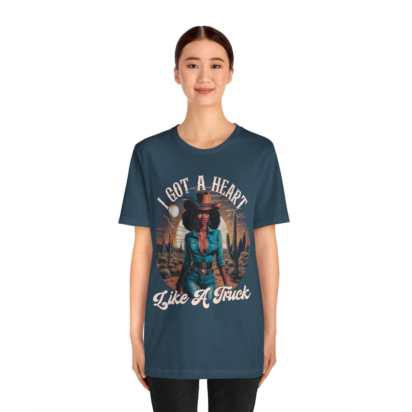 Heart Like A Truck Shirt – Black Cowgirl Christian Desert Western Tee