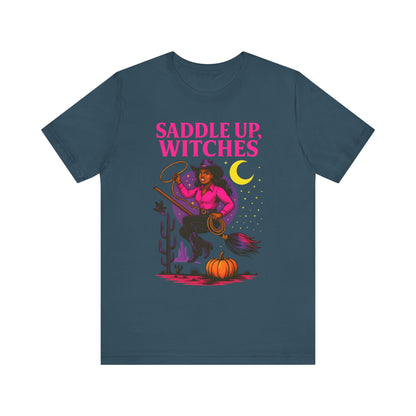 Saddle Up Witches Shirt – Black Cowgirl Western Halloween Tee