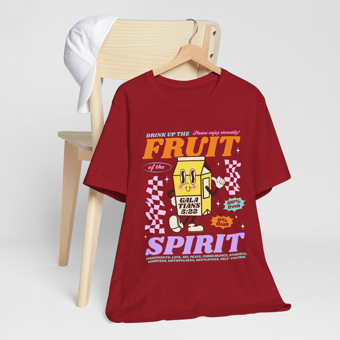 Christian Fruit Shirt – Drink Up Milk Bottle Faith Graphic Tee
