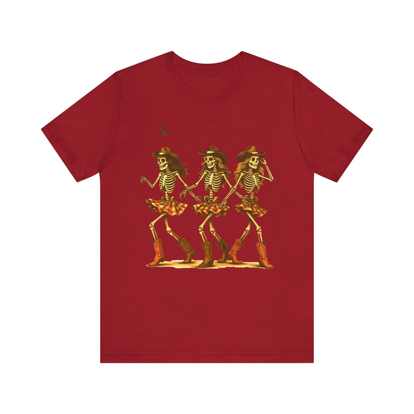 Skeleton Cowgirls Shirt Line Dancing Western Halloween Rodeo Tee