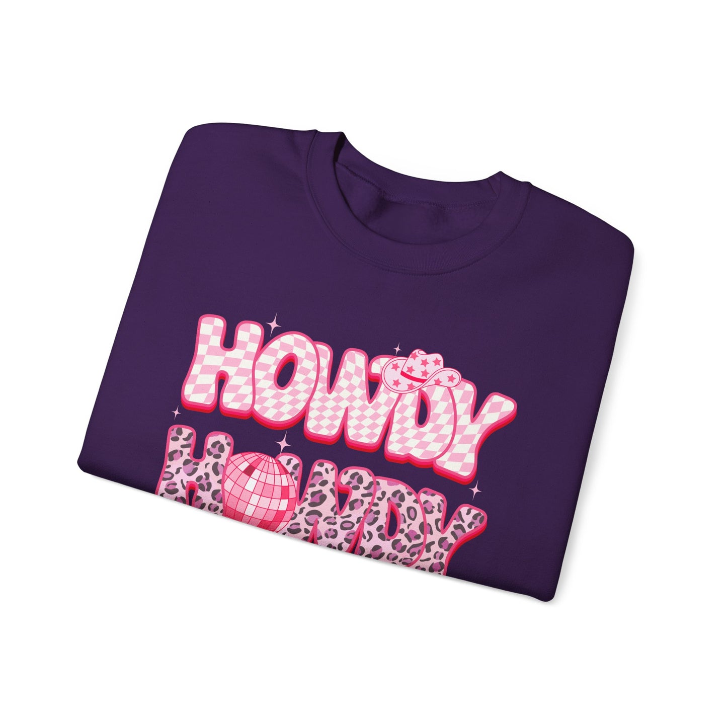 Disco Howdy Cowgirl Sweatshirt – Pink Leopard Western Rodeo Country Pullover