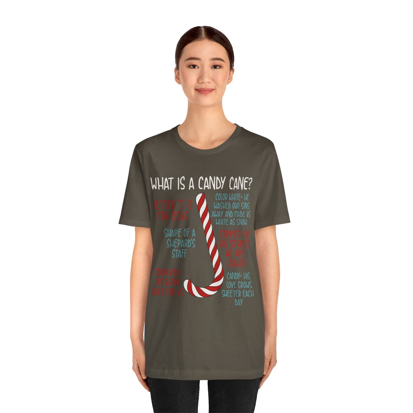 Candy Cane Christmas Christian Shirt – Believe Faith God Holiday Tee
