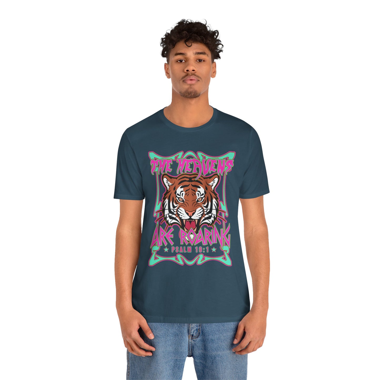The Heavens Are Roaring Shirt – Psalm 19:1 Tiger Christian Faith Tee