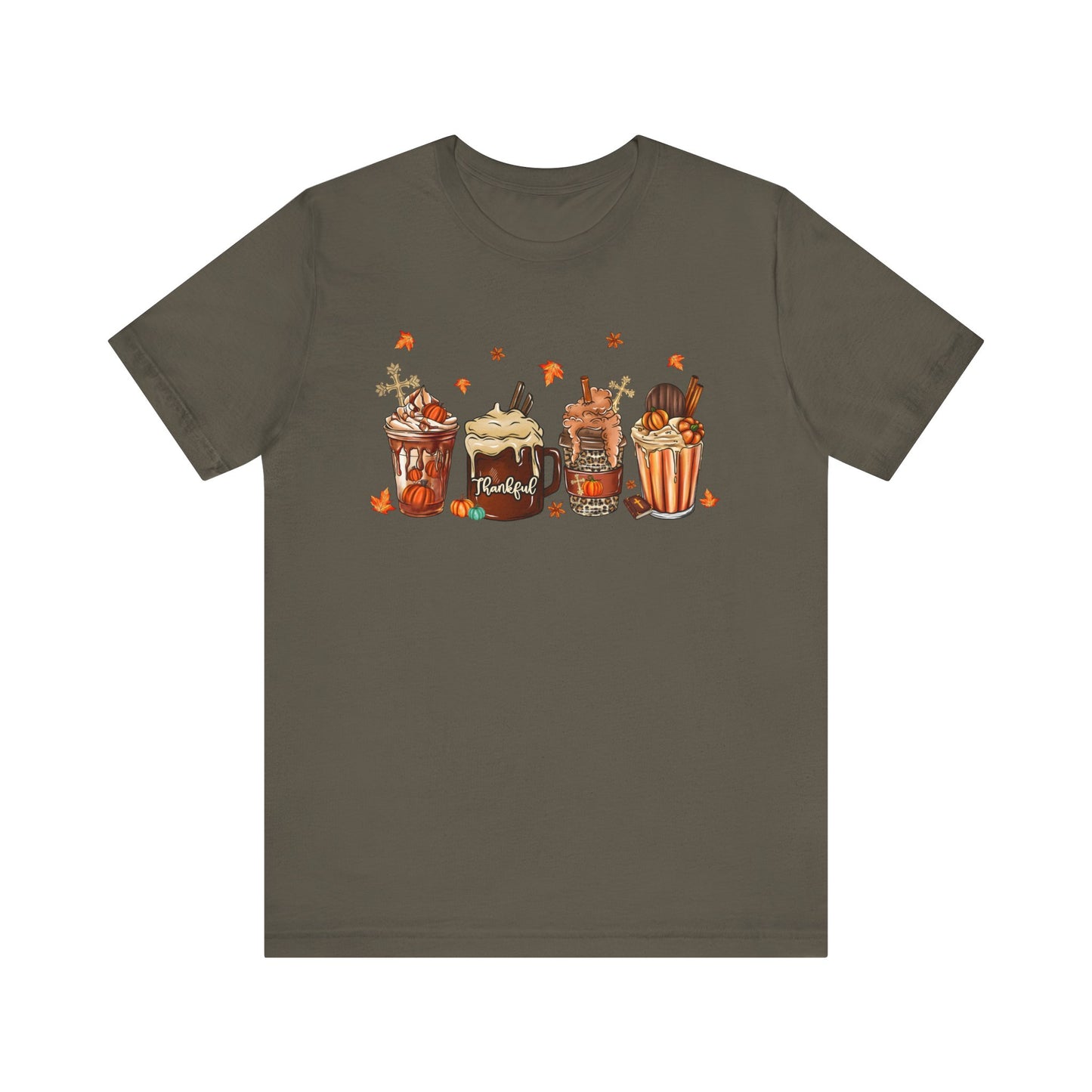 Thankful Pumpkin Spice & Jesus Shirt – Christian Coffee Cup Fall Thanksgiving Tee