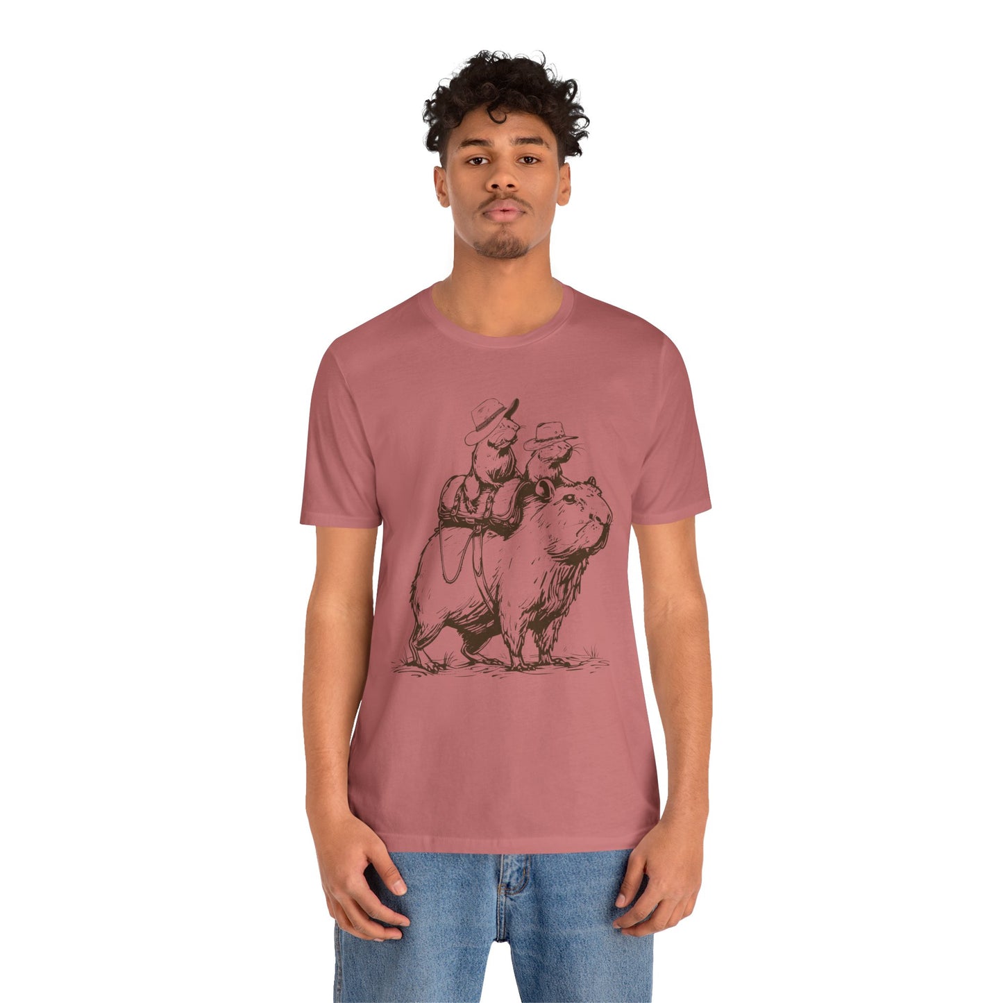 Vintage Rat Riding Capybara Shirt – Funny Western Cowboy Rodeo Tee