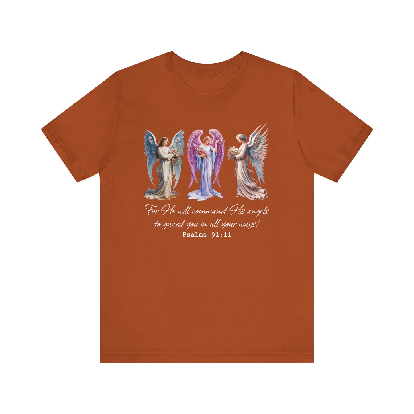 Angel Guardian Shirt – Christian Bible Verse Psalm 91:11 Faith Tee