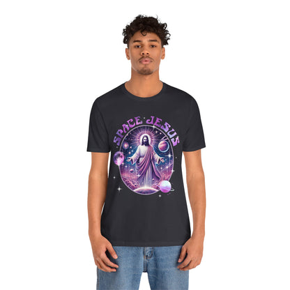 Space Jesus Galaxy Shirt – Cosmic Christian Planet Faith Graphic Unisex Tee