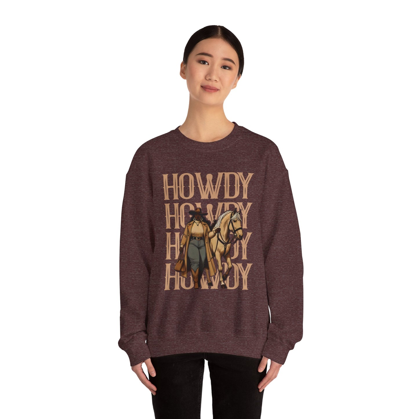 Howdy Black Cowgirl Sweatshirt – Country Western Rodeo Melanin Texas Pullover