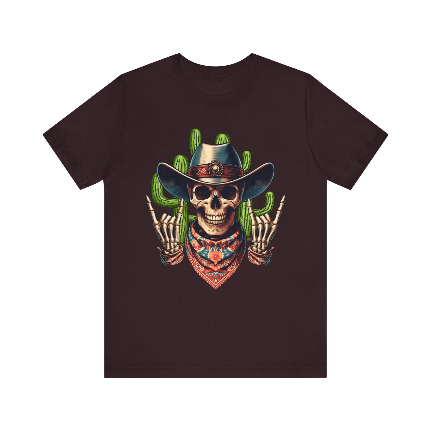 Skeleton Cowboy Howdy Shirt – Rock Hand Skull Western Rodeo Texas Tee