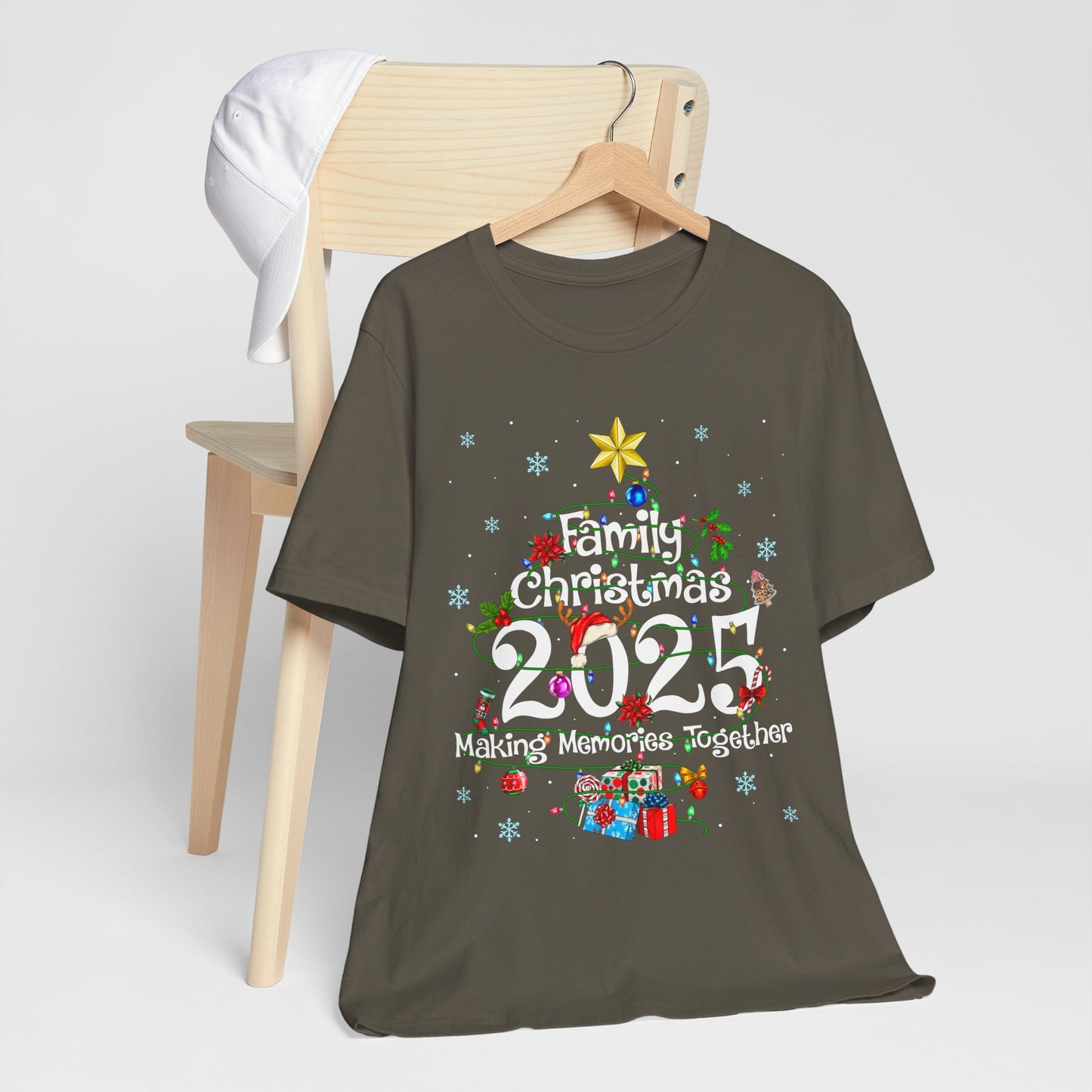 Family Christmas 2025 Tree Shirt – Festive Holiday Lights Matching Pajama Tee