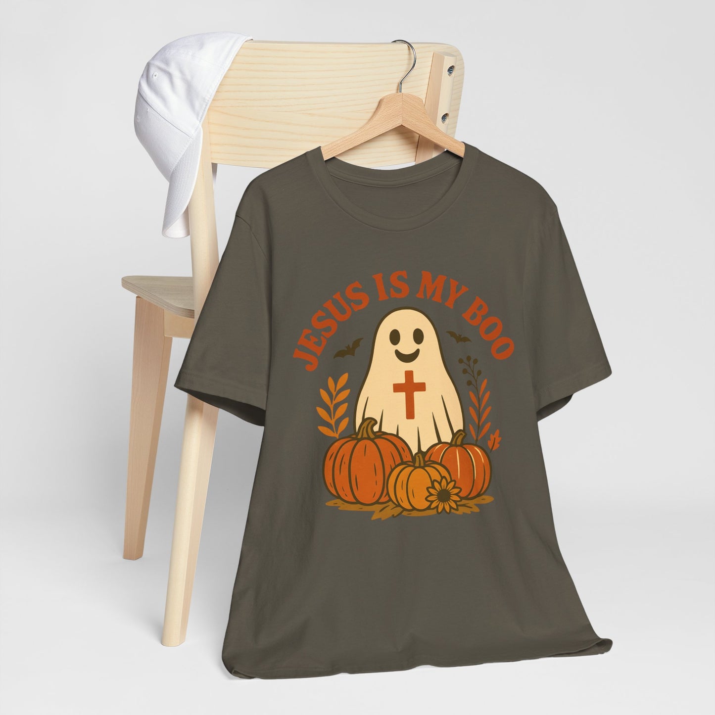 Jesus Is My Boo Shirt – Cute Christian Ghost Pumpkin Halloween Faith Tee