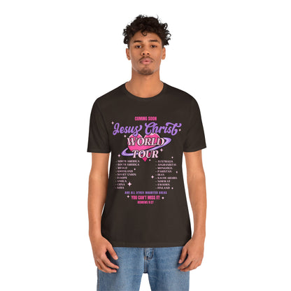 Jesus Christ World Tour Shirt – End Times Inspired Christian Coming Soon Tee