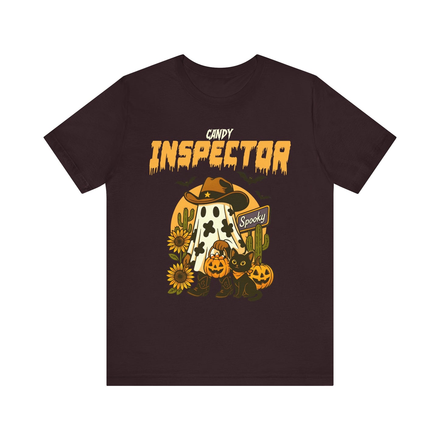 Candy Inspector Shirt – Western Ghost Cowboy Halloween Trick-or-Treat Tee