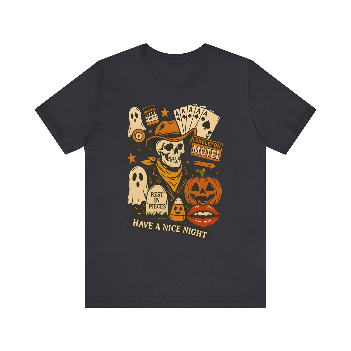 Have A Nice Night Shirt – Spooky Cowboy Skeleton Western Halloween Tee