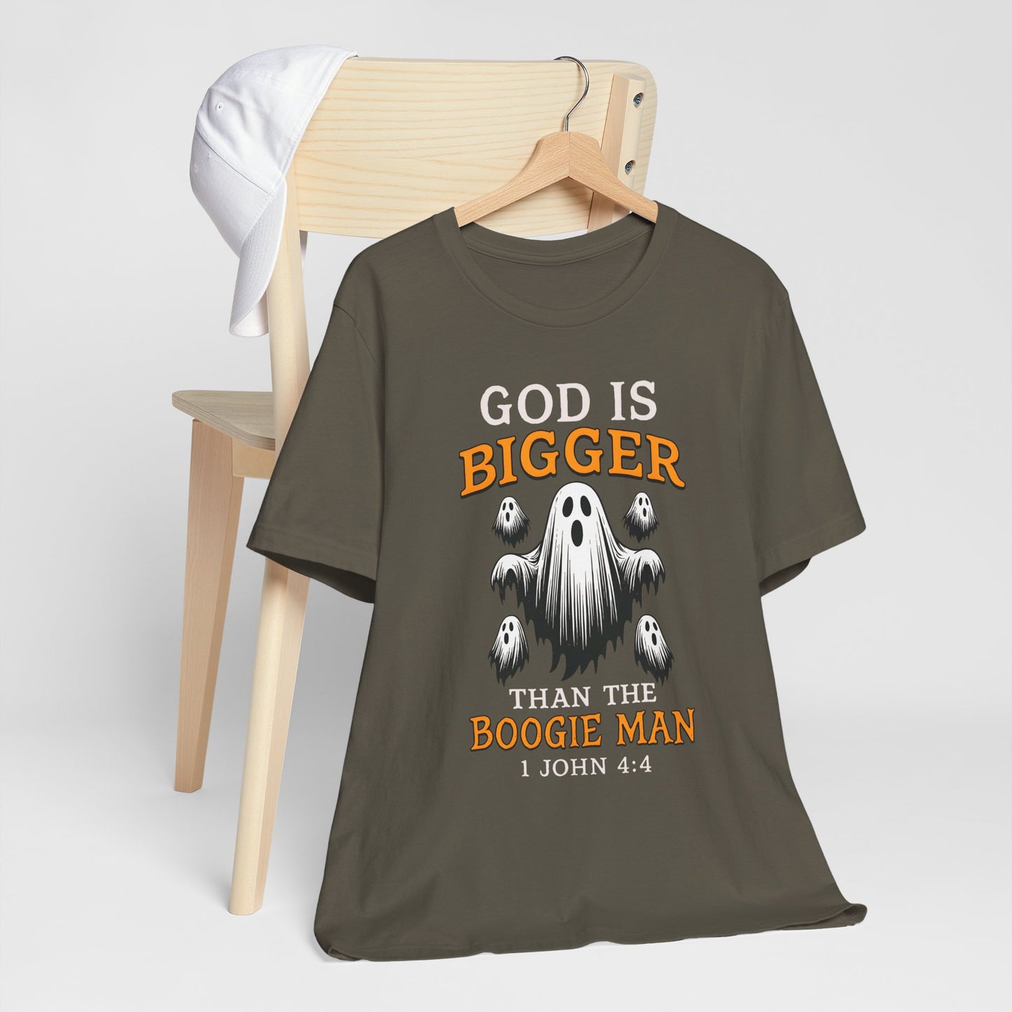 God Is Bigger Than the Boogie Man Shirt – Christian Ghost Halloween Faith Tee