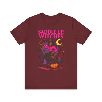 Saddle Up Witches Shirt – Black Cowgirl Western Halloween Tee