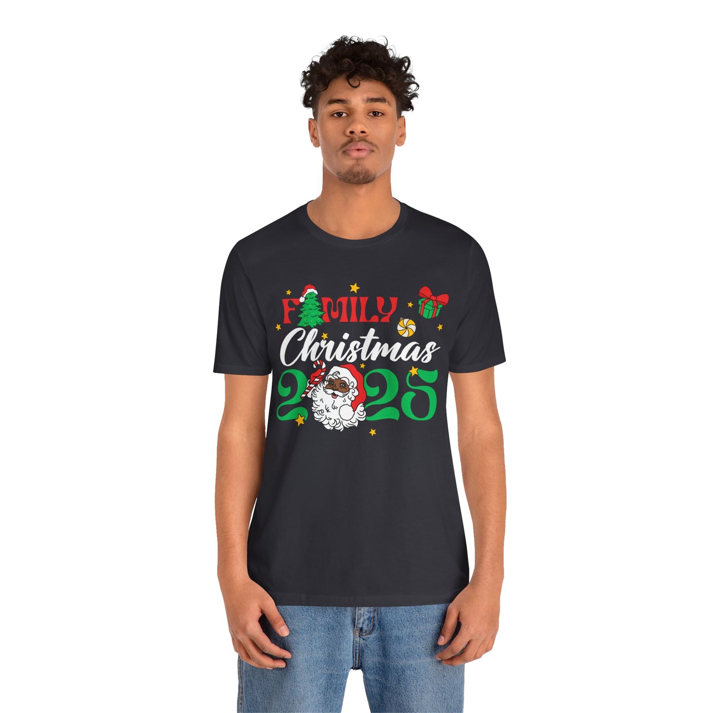 Family Christmas 2025 Shirt – Black Santa Afrocentric Matching Holiday Tee