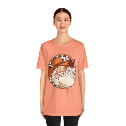 Retro Christmas Cowboy Santa Shirt – Groovy Western Howdy Holiday Tee