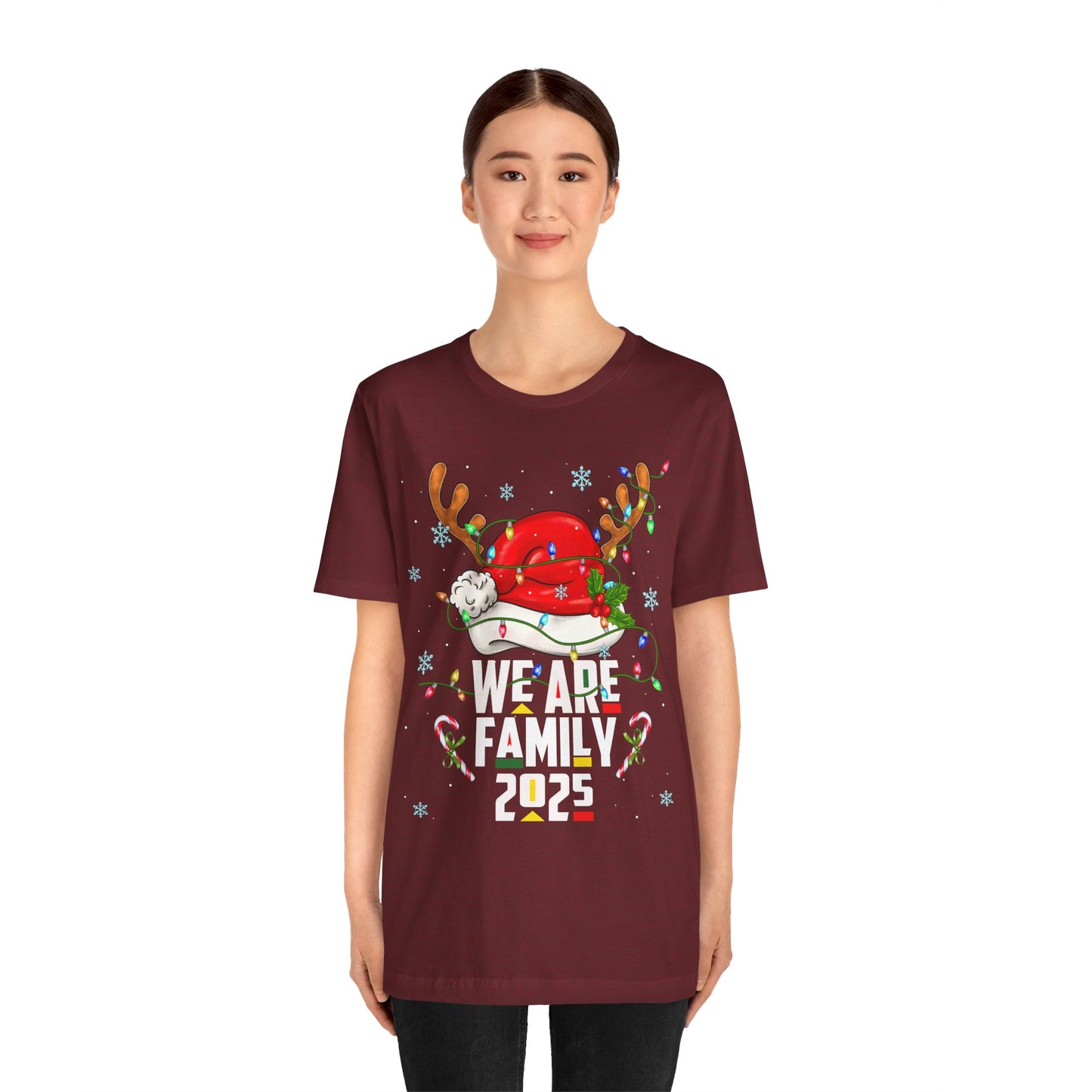 We Are Family 2025 Shirt – Afro Christmas Tree & Santa Matching Black Family Tee