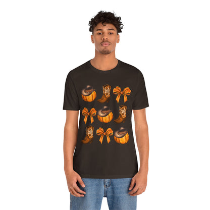 Howdy Pumpkin Shirt – Coquette Bow Cowgirl Western Fall Thanksgiving Tee