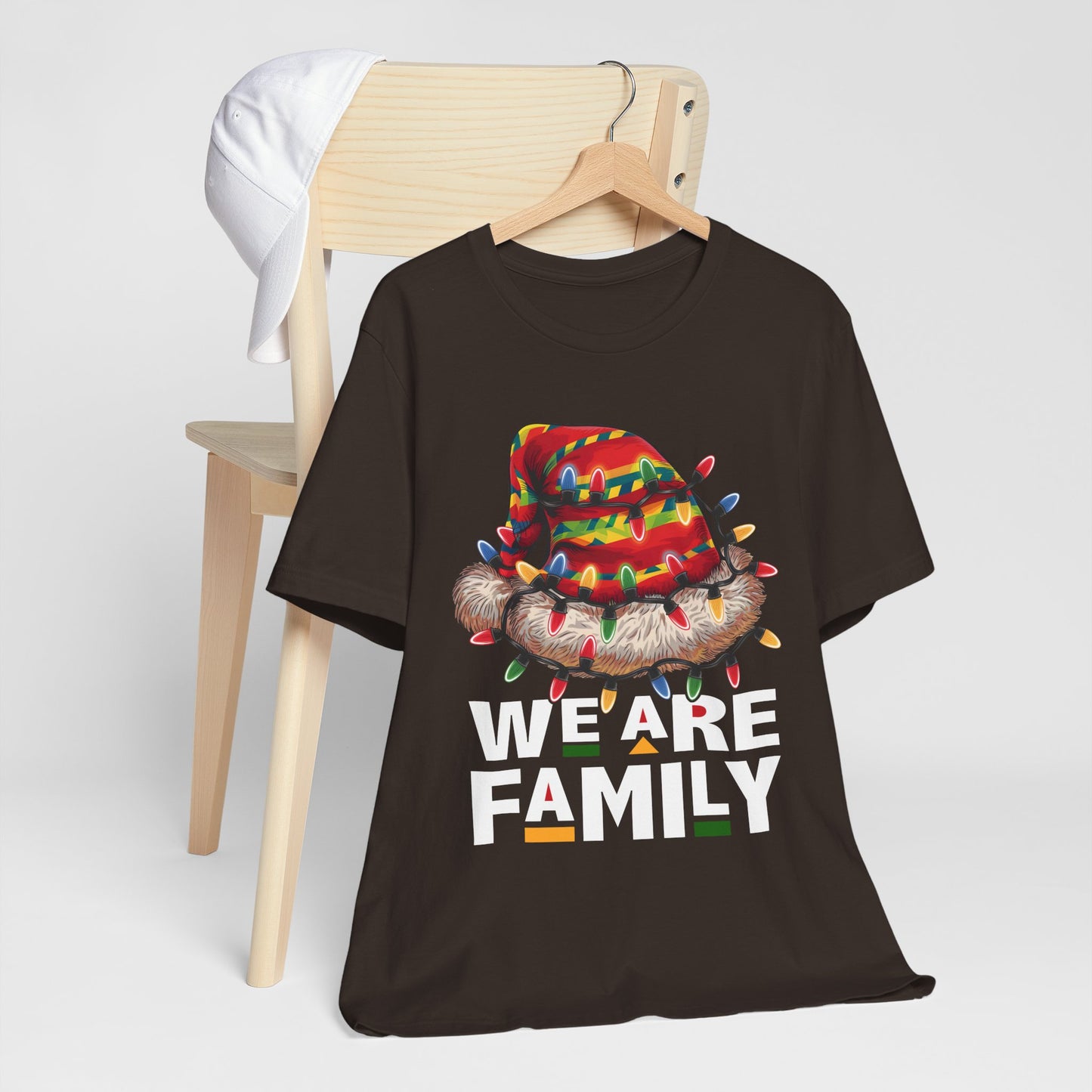We Are Family Black Christmas Shirt – Afrocentric Matching Holiday Melanin Tee
