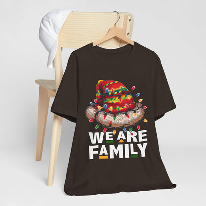 We Are Family Black Christmas Shirt – Afrocentric Matching Holiday Melanin Tee