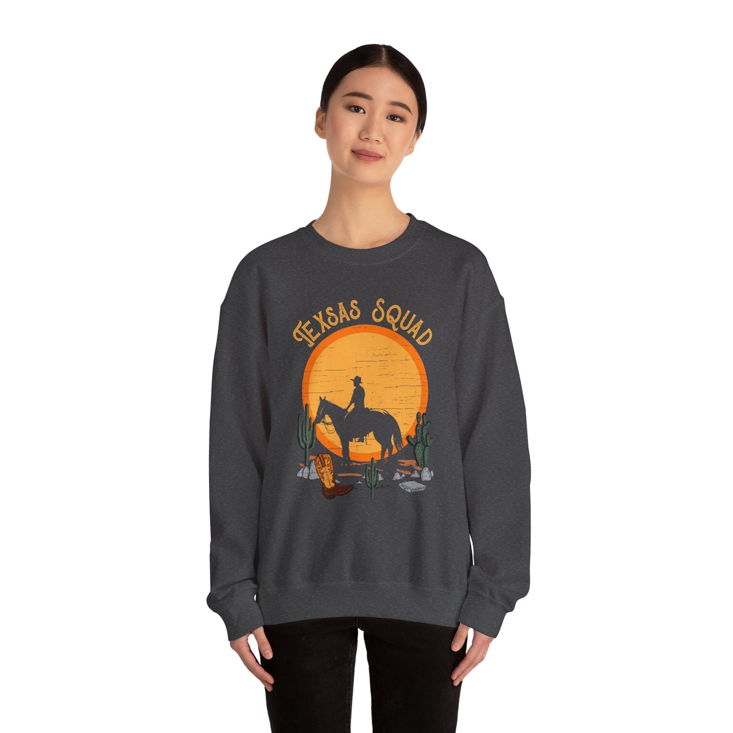 Texas Squad Cowboy Sweatshirt – Riding Horse Howdy Western Rodeo Pullover