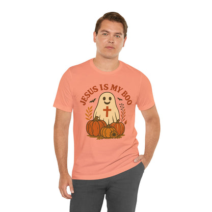 Jesus Is My Boo Shirt – Cute Christian Ghost Pumpkin Halloween Faith Tee