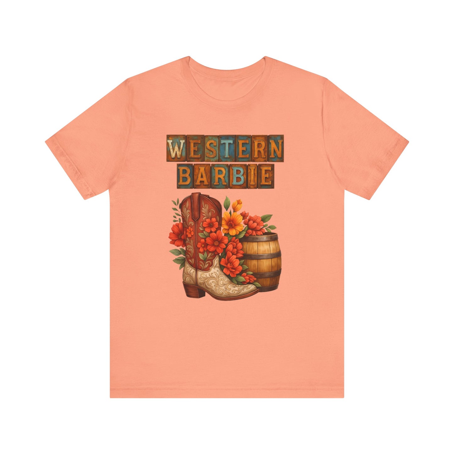 Western Barbie Cowgirl Boot Shirt – Floral Rodeo Country Girl Tee