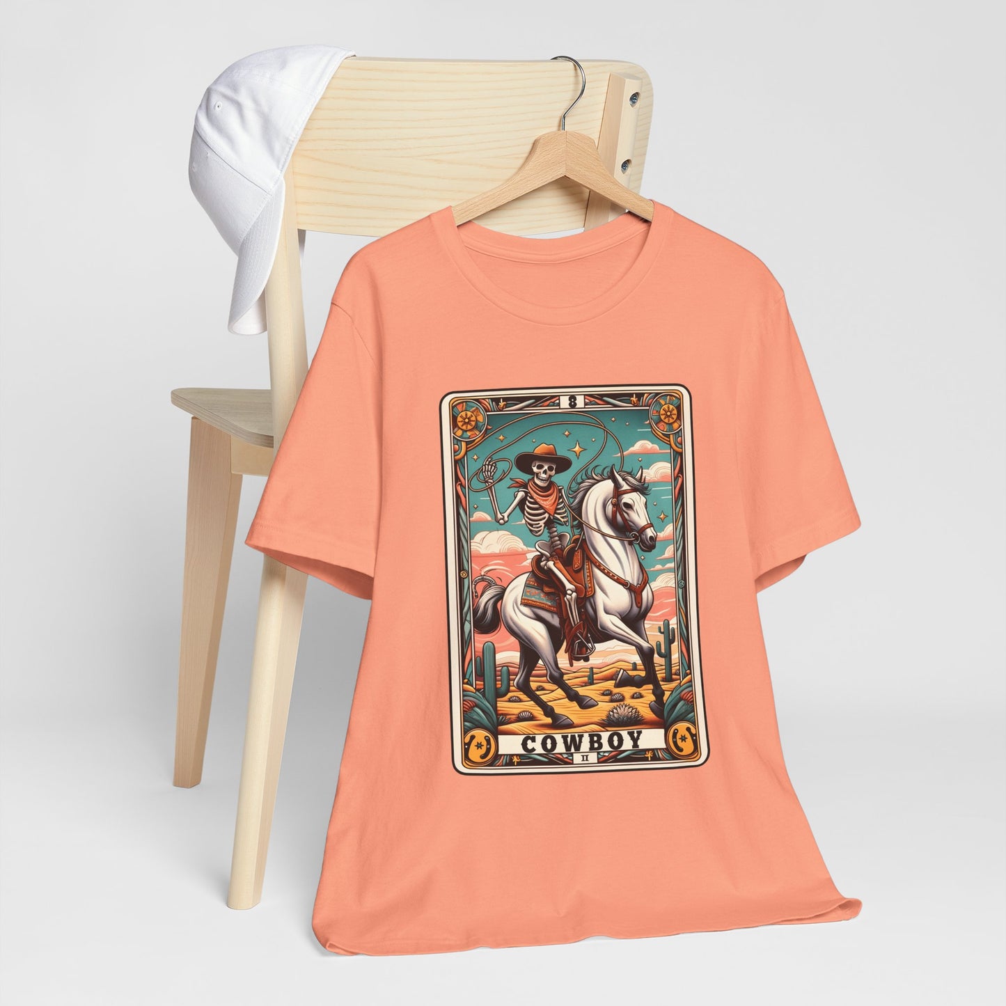 Cowboy Skeleton Tarot Card Shirt – Western Howdy Texas Rodeo Tee