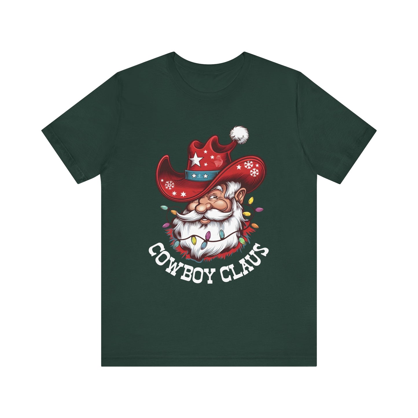 Cowboy Claus Shirt – Western Santa Hat Funny Cowboy Christmas Holiday Tee