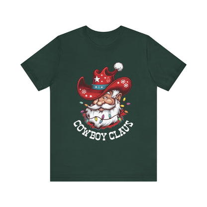 Cowboy Claus Shirt – Western Santa Hat Funny Cowboy Christmas Holiday Tee