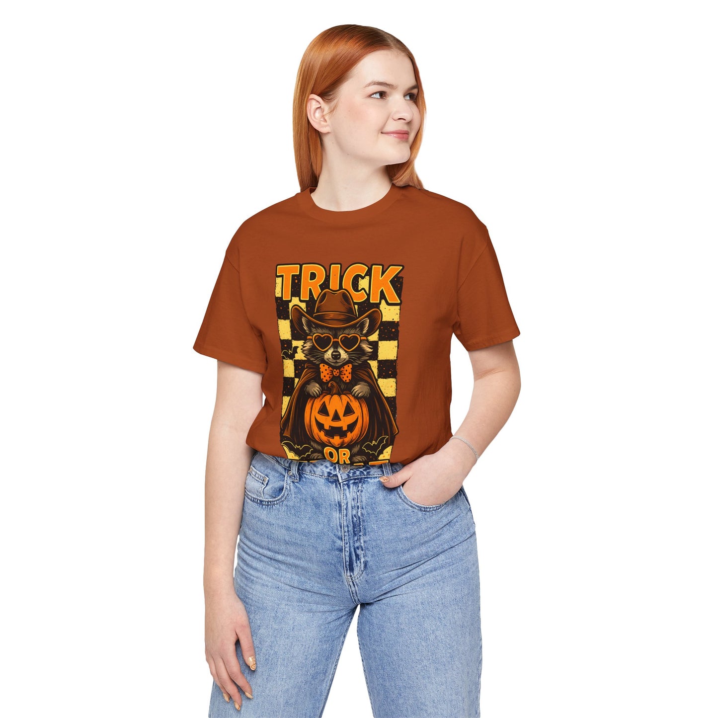 Trick or Treat Cowboy Raccoon Shirt – Cute Western Pumpkin Halloween Tee